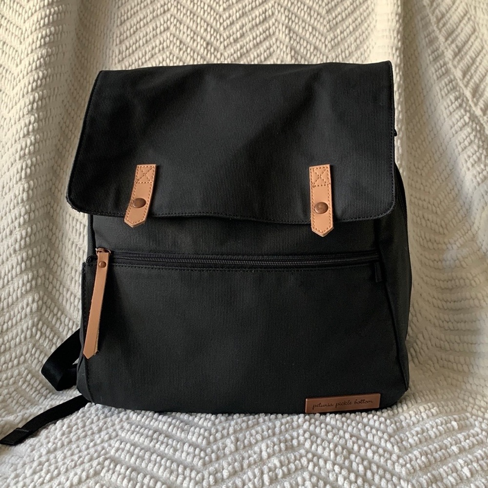 Petunia Pickle Bottom Meta Backpack in Black Matte Canvas